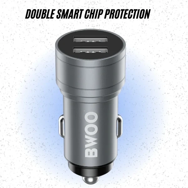 12W 2 Ports USB Car Charger 12V to 24V